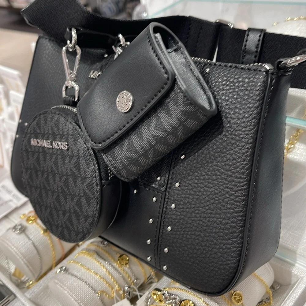 Michael Kors Jet Set Signature Logo Crossbody Bag with Case  Apple Airpods Pro®